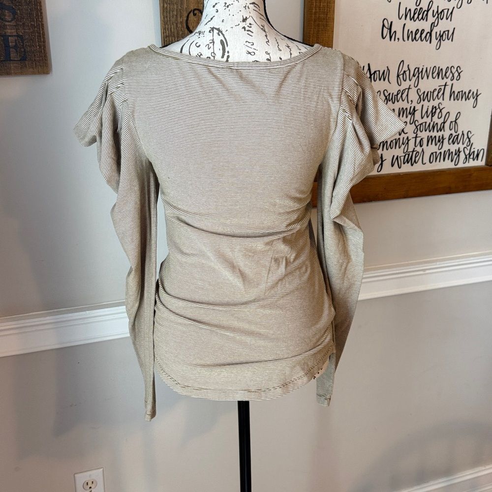 Free People Penelope Puff Striped Long Sleeve Blouse - Picture 8 of 12